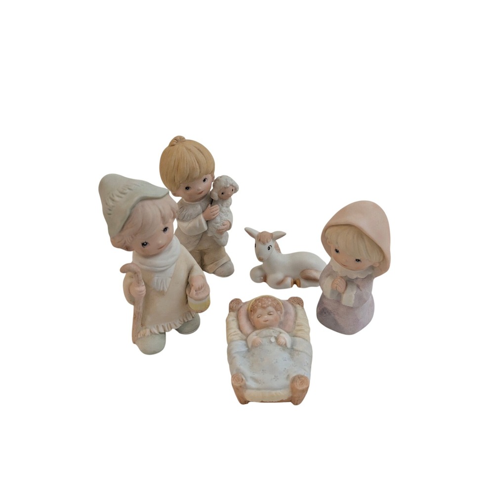 Home interior Homeco Nativity Set 5 Piece Shepherd Angel Baby Donkey‎